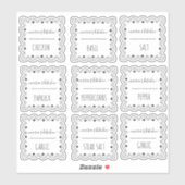 Spice-jar-decoratieve grens voor Panteringorganisa Sticker (Vel)