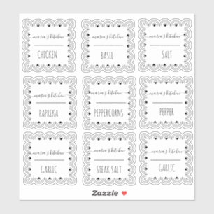 Spice-jar-decoratieve grens voor Panteringorganisa Sticker