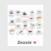 Spice Jar Labels ingesteld (Vel)