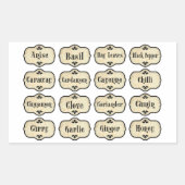 Spice Jar Labels Sticker instellen (Voorkant)