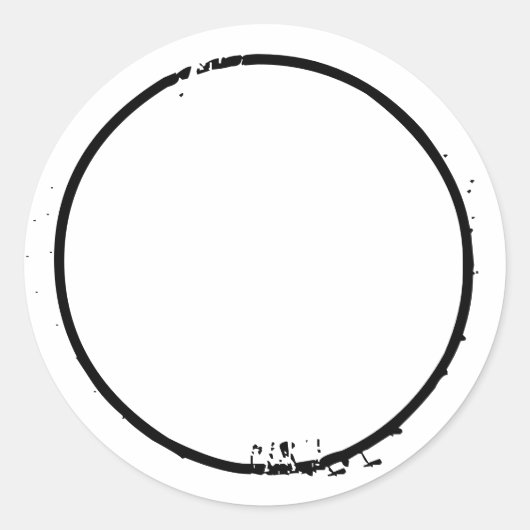 Spice jar white black-nood grens blanco ronde sticker (Voorkant)