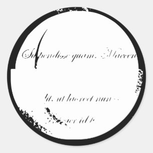 Spice jar zwarte inkt  bevlekte rand blanco ronde sticker