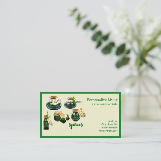 Spice Jars voor het Visitekaartje van de keuken-Co (Staand voorkant)