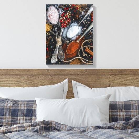 Spice Kitchen Wall Art Canvas Afdruk (Insitu (Slaapkamer))