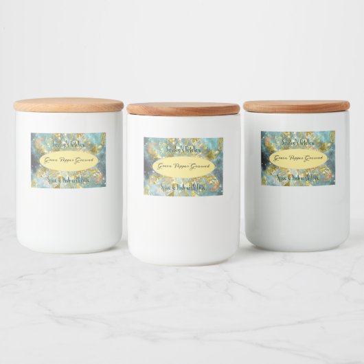 Spice Label voor Jar Glitter Voedselcontainer Etiket (Flessen)