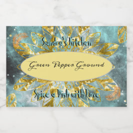 Spice Label voor Jar Glitter Voedselcontainer Etiket