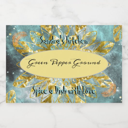 Spice Label voor Jar Glitter Voedselcontainer Etiket (Enkel label)