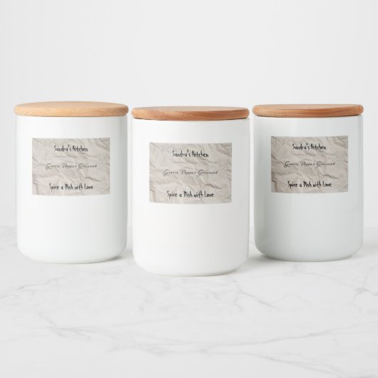 Spice Label voor Jar  Papier Voedselcontainer Etiket (Flessen)