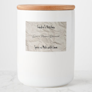 Spice Label voor Jar  Papier Voedselcontainer Etiket