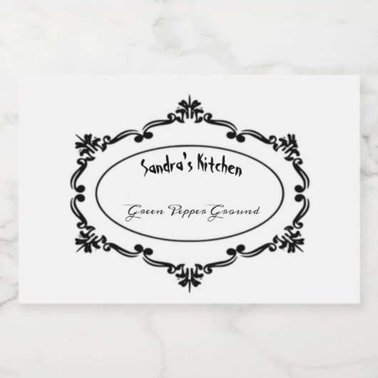 Spice Label voor Jar  Voedselcontainer Etiket (Enkel label)