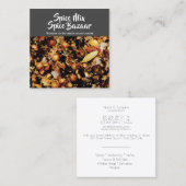 Spice mix foto grijs wit modern vierkante visitekaartje (Voorkant / Achterkant)