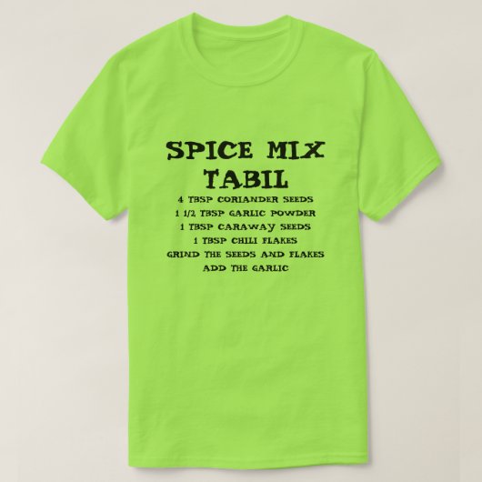 Spice Mix Tabil T-shirt (Design voorkant)