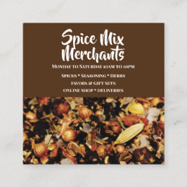 Spice mixt foto bruine, moderne chic vierkante visitekaartje