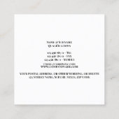 Spice mixt foto bruine, moderne chic vierkante visitekaartje (Achterkant)