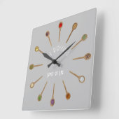 Spice of Life Wandklok, 27,3 cm Vierkant Acryl Vierkante Klok (Hoek)