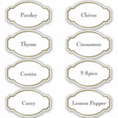 Spice Rack Waterdichte Elegante Pantry Labels (Voorkant)