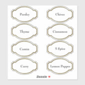 Spice Rack Waterdichte Elegante Pantry Labels (Vel)