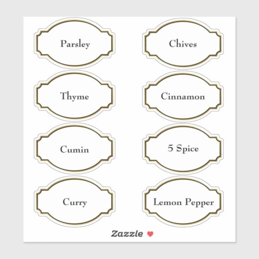 Spice Rack Waterdichte Elegante Pantry Labels (Vel)