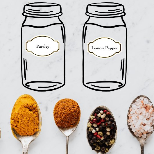 Spice Rack Waterdichte Elegante Pantry Labels