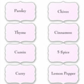 Spice Rack Waterdichte Elegante Zwarte Pantry Labe Sticker (Voorkant)