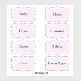 Spice Rack Waterdichte Elegante Zwarte Pantry Labe Sticker