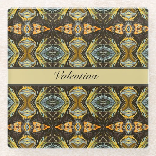 Spice Road, op maat Glazen Onderzetter (Voorkant)