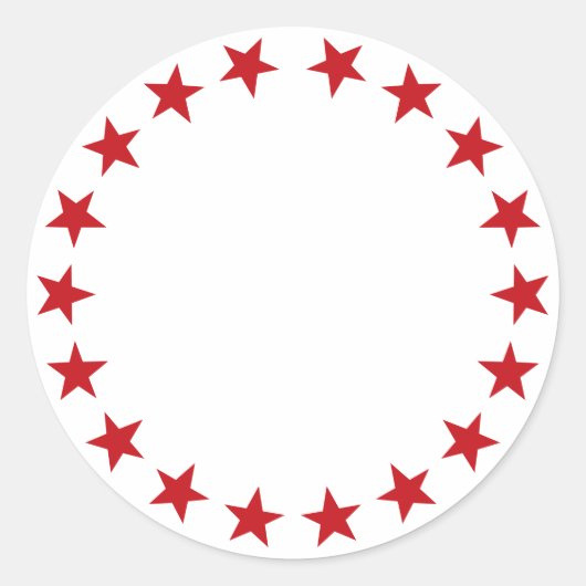 Spice - rode sterren rand blanco ronde sticker (Voorkant)