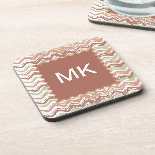 Spice Scribble Chevron ZigZag Drankjes Onderzetter (Linkerzijde)