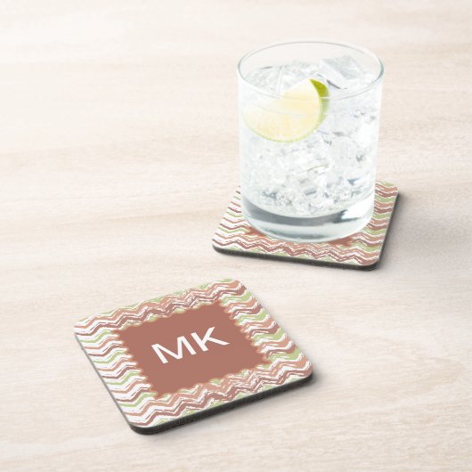 Spice Scribble Chevron ZigZag Drankjes Onderzetter (Rechterzijde)