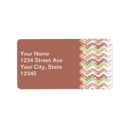 Spice Scribble Chevron ZigZag Etiket (Voorkant)