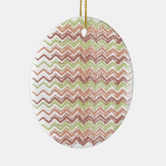 Spice Scribble Chevron ZigZag Keramisch Ornament (Rechts)