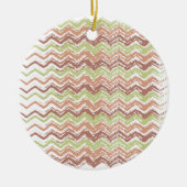 Spice Scribble Chevron ZigZag Keramisch Ornament (Voorkant)