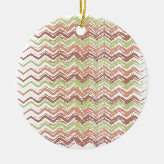 Spice Scribble Chevron ZigZag Keramisch Ornament (Voorkant)