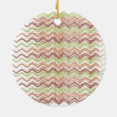Spice Scribble Chevron ZigZag Keramisch Ornament (Achterkant)