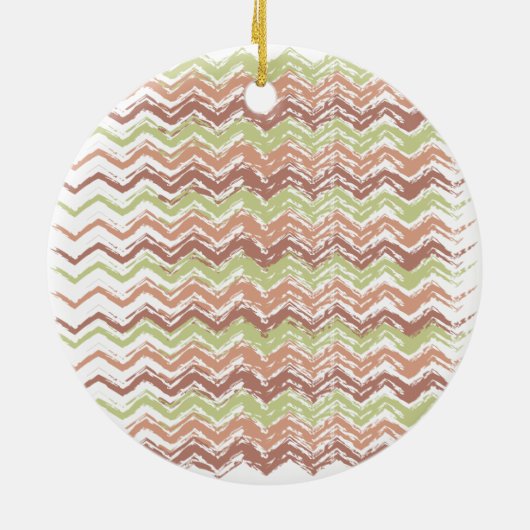Spice Scribble Chevron ZigZag Keramisch Ornament (Achterkant)