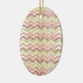 Spice Scribble Chevron ZigZag Keramisch Ornament (Links)