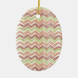 Spice Scribble Chevron ZigZag Keramisch Ornament