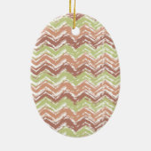 Spice Scribble Chevron ZigZag Keramisch Ornament (Achterkant)