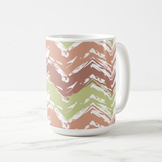 Spice Scribble Chevron ZigZag Koffiemok (Voorkant rechts)
