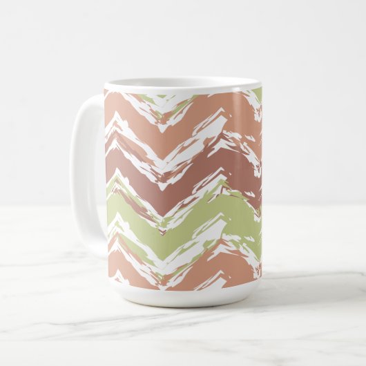 Spice Scribble Chevron ZigZag Koffiemok (Voorkant links)