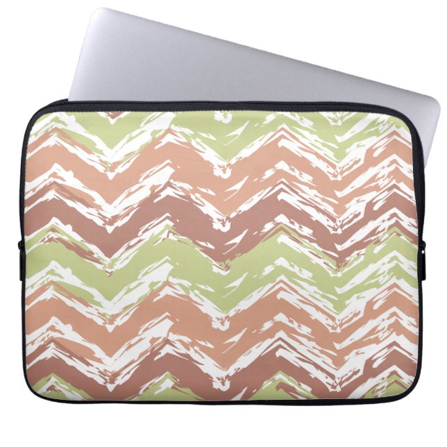 Spice Scribble Chevron ZigZag Laptop Sleeve (Voorkant)
