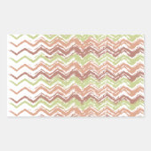 Spice Scribble Chevron ZigZag Rechthoekige Sticker (Voorkant)
