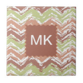 Spice Scribble Chevron ZigZag Tegeltje (Voorkant)