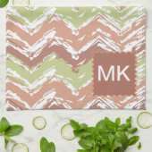 Spice Scribble Chevron ZigZag Theedoek (Gevouwen)