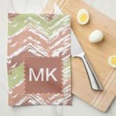 Spice Scribble Chevron ZigZag Theedoek (Quarter Fold)