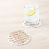 Spice Scribble Chevron ZigZag Zandsteen Onderzetter (Zijkant)