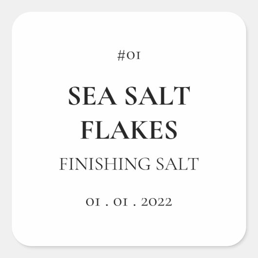 Spice Seasoning Cooking Pantry Moderne Label (Voorkant)