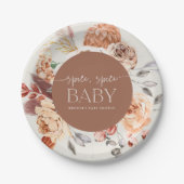 "Spice Spice Baby" Fall Pumpkin Baby Shower Papieren Bordje (Voorkant)