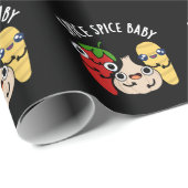 Spice Spice Baby Funny Food Pun Dark BG Cadeaupapier (Rol Hoek)