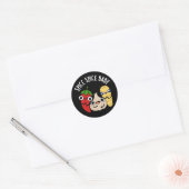 Spice Spice Baby Funny Food Pun Dark BG Ronde Sticker (Envelop)